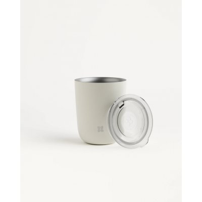Waterdrop Nerezový Hrnek vč. Víčka s Otvorem krémová matná 350 ml – Zboží Dáma