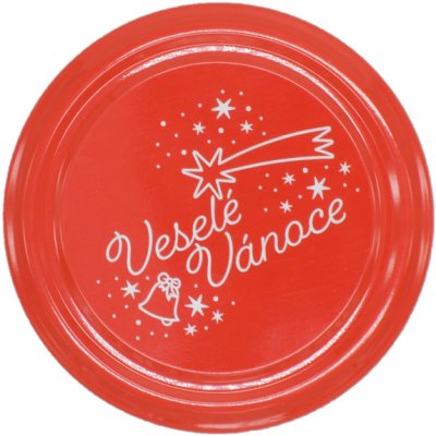 Zavařovací víčko ČERVENÉ TO 82 VESELÉ VÁNOCE Počet kusů v balení: 1 – Zboží Dáma