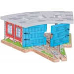 Bigjigs Rail Trojité depo s vraty poškozená krabička – Zboží Dáma