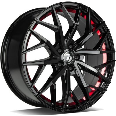 Seventy9 SV-C 8,5x19 5x120 ET33 gloss black red inner lip – Zboží Mobilmania