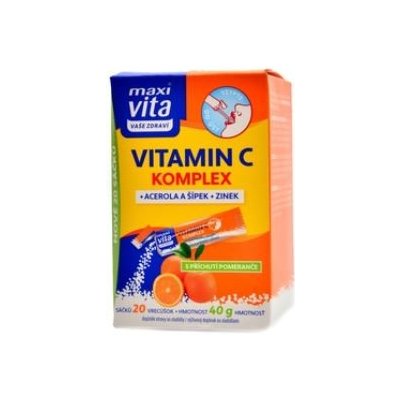 Maxi Vita Vit.C komp.+ Acer.+ šípek + Zinek 20 sáčků – Hledejceny.cz