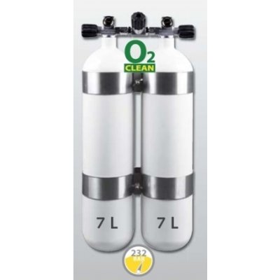 Eurocylinder Lahev dvojče 2 x 7 L 230 bar s manifoldem a obručemi – Zboží Dáma