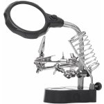 Držák s lupou, třetí ruka s LED osvětlením, Kraft&Dele KD10455 – Hledejceny.cz