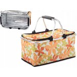 Verk 14195 Nákupní skládací košík bílý květ – Zboží Mobilmania