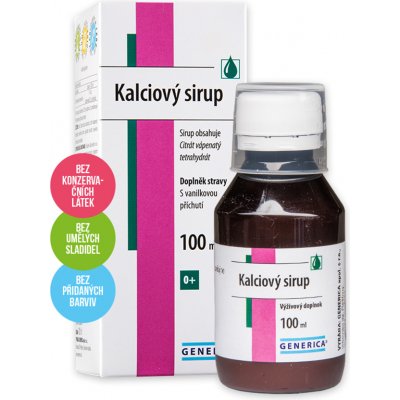 Kalciový sirup 100ml Generica – Hledejceny.cz