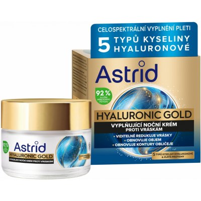 Krém Astrid Hyaluronic Gold vyplňující noční 50 ml – Zboží Mobilmania