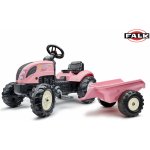Falk šlapací traktor 1058AB Pink Country Star s přívěsem růžový – Zboží Dáma