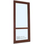 Kömmerling balkonové dveře 70 AD s příčkou levé ořech/ořech 70 x 200 cm s klikou+ PVC rám – Hledejceny.cz