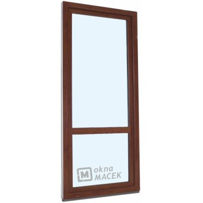 Kömmerling balkonové dveře 70 AD s příčkou levé ořech/ořech 70 x 200 cm s klikou+ PVC rám – Hledejceny.cz