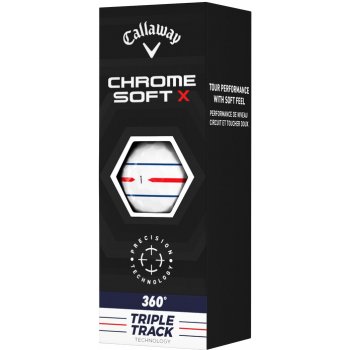 CALLAWAY Chrome Soft X 360° Triple Track golfové míčky 3 ks