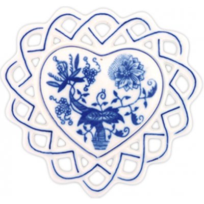 Cibulák Dubí Vánoční ozdoba srdíčko cibulový porcelán 10364 – Hledejceny.cz