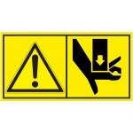 Výstraha - Nebezpečí zmáčknutí ruky shora samolepící vinylová fólie 45 x 85 mm – Zbozi.Blesk.cz