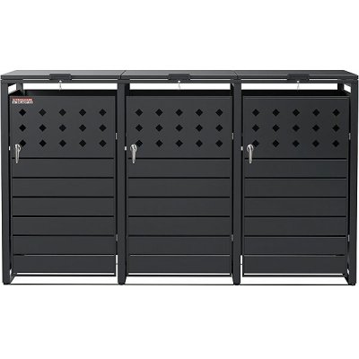 Scorpion elektro Přístřešek na 3 popelnice D14GG3Z antracit – Zboží Dáma