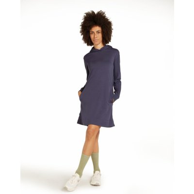 ICEBREAKER Wmns Crush LS Dámské merino šaty Dress Graphite – Zboží Dáma