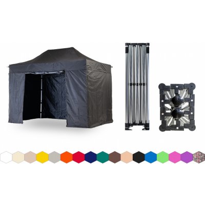 TENTino SMALL HEXAGON 3x4,5 m 11A - ČERNÁ – Hledejceny.cz