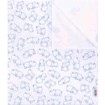 NEW BABY Flanelová nepropustná podložka Hroch 57x47 – Sleviste.cz