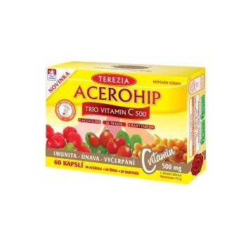 Terezia Company Acerohip Trio vitamin C 500 mg 60 kapslí od 195 Kč -  Heureka.cz