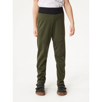 Unuo Dětské softshellové kalhoty s fleecem pružné Sporty, Khaki – Zboží Mobilmania