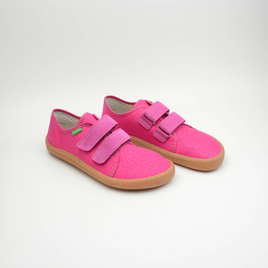 Froddo Barefoot textilní boty tenisky Fuchsia