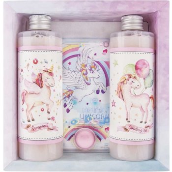 Bohemia Gifts Unicorn sprchový gel 250 ml + šampon na vlasy 250 ml + hra dárková sada