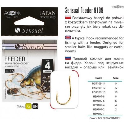 MIKADO SENSUAL FEEDER 9109 BN vel.14 10 ks – Zboží Dáma