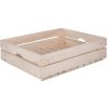 Úložný box ČistéDřevo Dřevěná bedýnka 50 x 39 x 12 cm (protiskluzová)