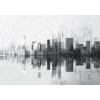 Tapety WEBLUX Fototapeta papír Digital cityscape with dots creating modern urban skyline - 796484552 , 184 x 128 cm