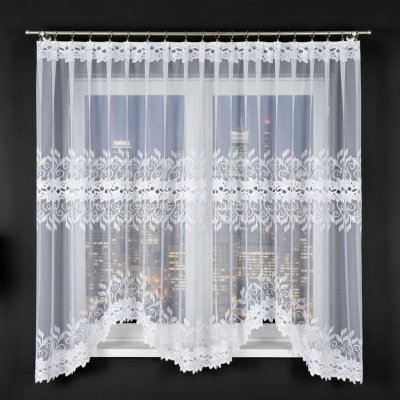Dekorační oblouková dlouhá záclona na žabky BASTIA 180 bílá 300x180 cm MyBestHome – Zboží Dáma