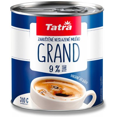 Tatra Grand Kondenzované neslazené mléko 9% 410 g – Hledejceny.cz