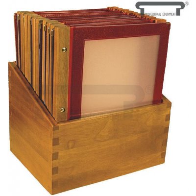 Box s jídelními lístky Wood bordó bordó - 20 JL + box – Zboží Mobilmania