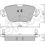 CIFAM Sada brzdových destiček, kotoučová brzda 822-319-0