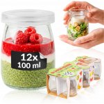SuperButelki Zavařovací Sklenička skleněná 12 ks x 100 ml – Hledejceny.cz