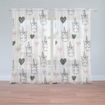 Sablio Záclony Hlava jednorožce: 2ks 150x250cm – Hledejceny.cz