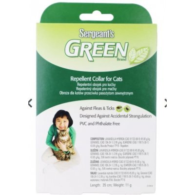 Sergreant's Sergeanťs Green obojek pro kočky 35 cm – Hledejceny.cz
