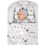 New Baby hnízdečko s peřinkami bílo šedá hvězdičky Šedá – Zboží Mobilmania
