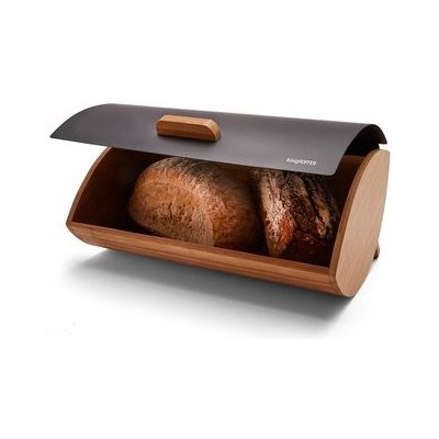 chlebovka 35x25x15,5cm, KönigHOFFER COSMIC černý, dřevo/kov – Zboží Dáma