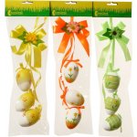 Dekorace závěsná s vajíčky x 3 ks, mašlí, výška 35 cm 380262 3M – Zboží Mobilmania