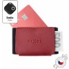 Peněženka Fixed Kožená peněženka Smile Tiny se smart trackerem Smile Pro červená