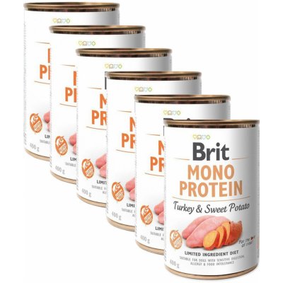 Brit Mono Protein Turkey & Sweet Potato 6 x 400 g – Zboží Mobilmania