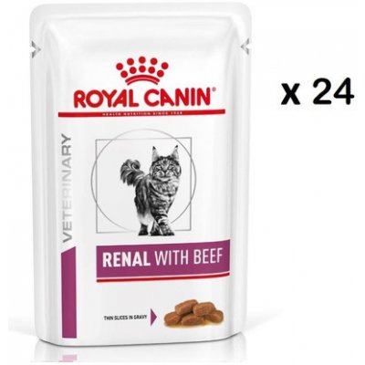 Royal Canin Veterinary Diet Cat Renal with Beef Feline 24 x 85 g
