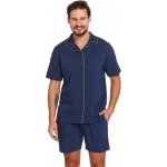 Dale pánské pyžamo krátké propínací tm.modré – Zboží Dáma