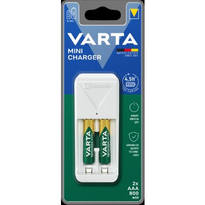 VARTA Mini Charger + 2x AAA 800 mAh 57656201421 – Zboží Živě