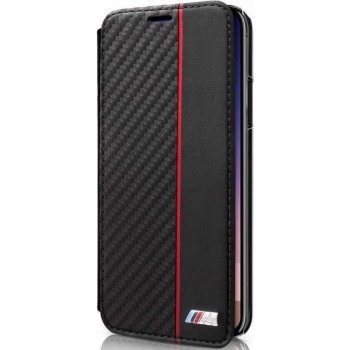 Pouzdro BMW Carbon Book Case iPhone X černé