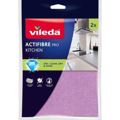 Vileda Actifibre mikrohadřík do kuchyně 27 x 30,5 cm 2 ks – Zboží Mobilmania