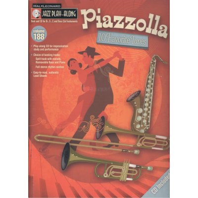 Jazz Play Along 188 PIAZZOLLA 10 oblíbených melodií + CD