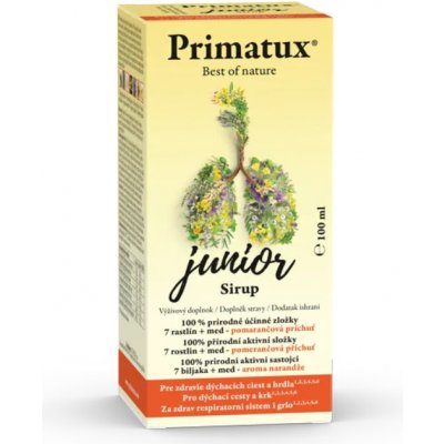 Primatux junior Sirup příchuť pomeranč 100 ml – Hledejceny.cz