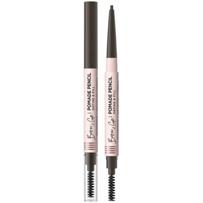 Eveline Cosmetics Brow & Go! voděodolná tužka na obočí s kartáčkem Dark Brown 4 g – Zboží Dáma