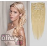 Vlasy clip in on remy 613 světlá blond 50cm – Zboží Mobilmania