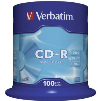 Verbatim CD-R 700MB 52x, cakebox, 100ks (43411)