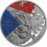 Česká mincovna Stříbrná mince Český lev 2024 černá platina, diamond effect stand 1 oz – Zboží Dáma
